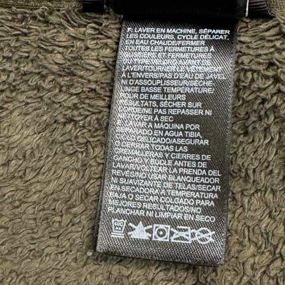 The North Face Womens Olive Green Full Zip Jacket Long Sleeve Fleece Mock Size M - Picture 16 of 16